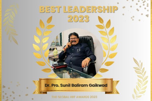 Honourable Dr. Prof. Sunil Baliram Gaikwad Awarded National Level Best Leadership Award