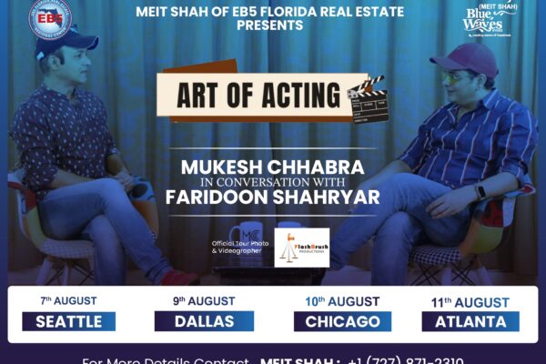 Mukesh Chhabra to converse with popular journalist Faridoon Shahryar, undertake a 4-city ‘Art Of Acting’ tour in the USA