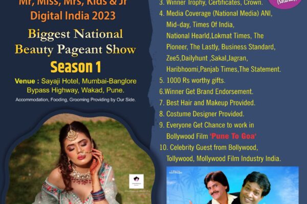 Enrol at the Biggest National Beauty Pageant Show in the Country And Get Direct Entry Into Bollywood And Work With BollyStars.