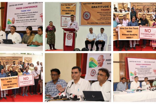 AIPCMA organizes thanksgiving protest at Jantar Mantar on issuance of new rules by NMC and Health Ministry