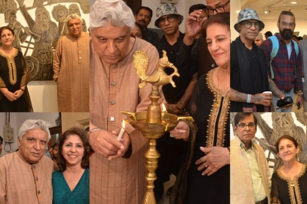 Javed Akhtar lauds Kiran Chopra’s Black & white sculpted paintings!