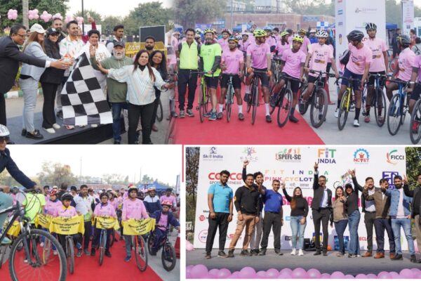 Painted the paths of Capitol in Pink! Fit India Pink Cyclothon-2024