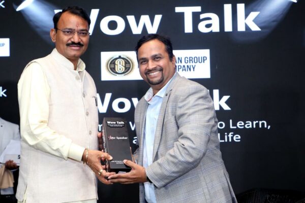 The Wow Talk Event Glitters as Sachin Salunkhe Receives Promising Investor of the Year Award Presented by the CM of Rajasthan, Dr. Prem Chand Bairwa