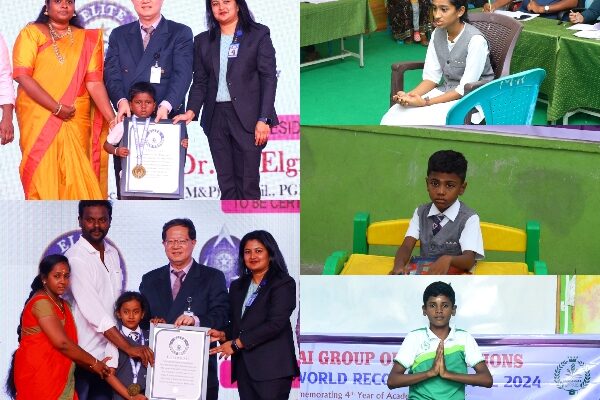 Aranthangi’s Elshaddai School Students Achieve Record-breaking Feats and Set Elite World Records