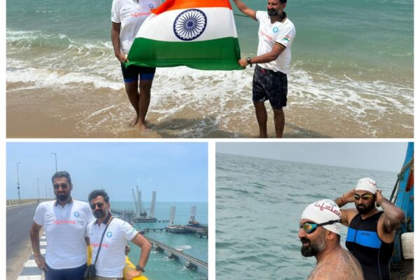 Lifelong Online backed historical Ram Setu Swim Expedition 2024 successfully concluded, bridging lands and hearts across the Palk Strait