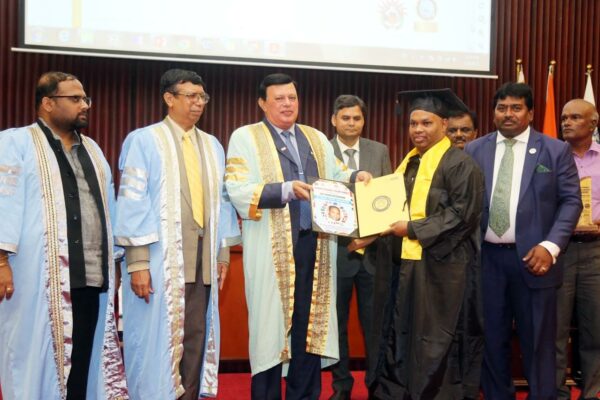 Dr Shantharupan Subramaniam, Director – Honeymoon Events Ltd London Received Prestigious Honorary Doctorate at Colombo