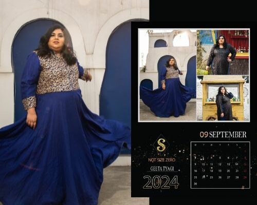 Geeta Tyagi Being the face plus size calendar by Shapely By Somwya