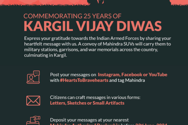 Mahindra Commemorates 25 Years of Kargil Vijay Diwas with ‘Hearts to Bravehearts’ Initiative