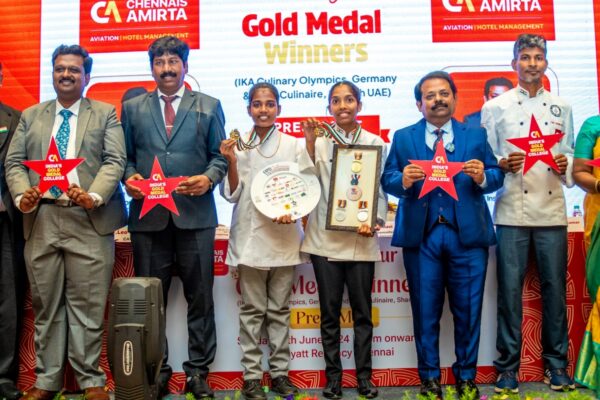 Alagappa University Honors Chennais Amirta’s International Culinary Olympic Winners Sreya Aneesh and Amritha P.Sadan