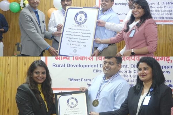 Pratapgarh District in Uttar Pradesh Sets Elite World Record by establishing 2017 Farm Ponds in 30 Days