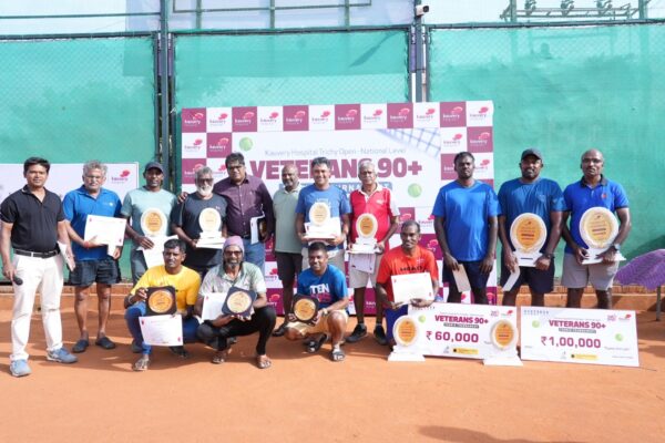 Kauvery Hospital Trichy Open National Level Veterans 90+ Doubles Tennis Championship Concludes with Chennai Duo Clinching Victory