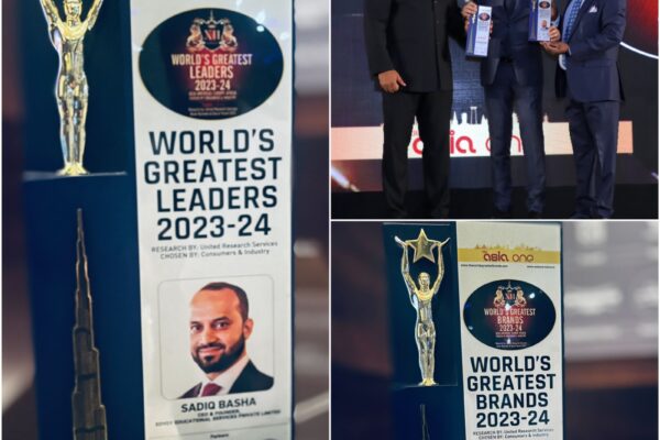 Edvoy Recognized Among World’s Greatest Brands 2023-24, CEO Sadiq Basha Honored as One of World’s Greatest Leaders