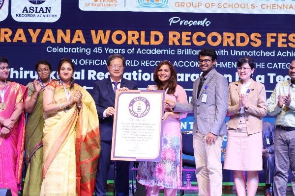 Narayana Group of Schools Celebrates Holistic Excellence with Elite World Records Achievements in Thirukkural Recitation Marathon and Spellathon