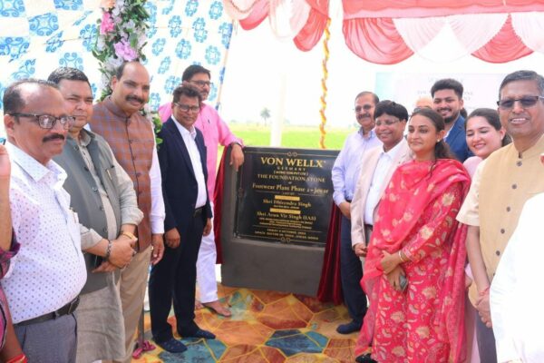 Von Wellx Germany laid the foundation stone at Yeida,Jewar for its Patented Comfort and Diabetic Footwear plant, part of 300 crore investment.