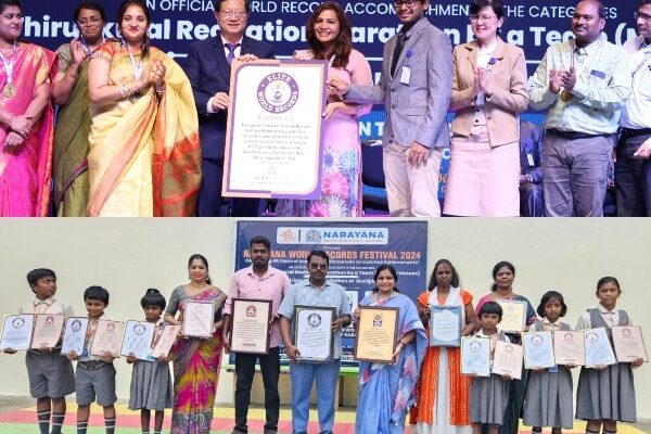 Narayana Group of Schools Showcases Holistic Excellence with Elite World Records in Thirukkural Recitation and Spellathon