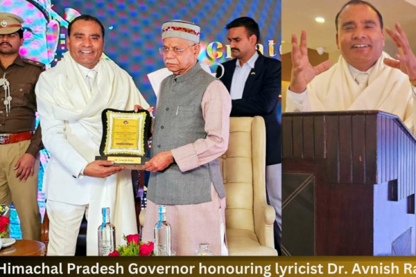 Himachal Pradesh Governor gave National Award to lyricist Dr. Avnish Rahi