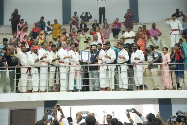 Largest Karate Lesson Guinness World Record Achieved by World Karate Masters Association WKMA in Chennai.