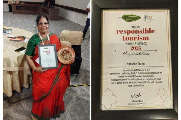 Vaksana Farm Stay Crowned India’s Best Farmstay (BnB). Wins Gold at the India Responsible Tourism Awards 2025