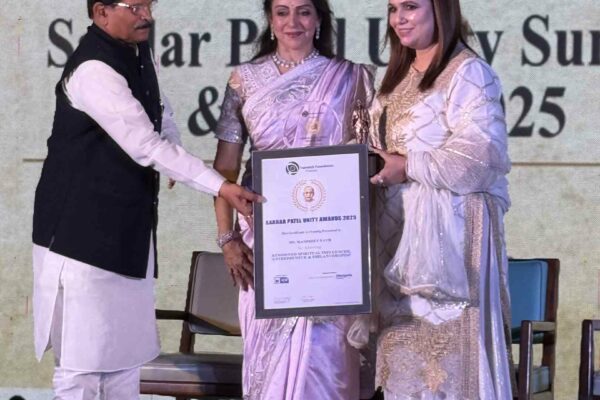 Manpreet Kaur Honored in Goa for Her Outstanding Contribution to Society