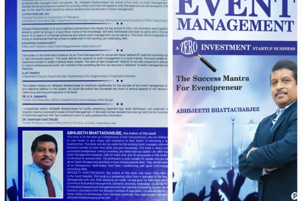Abhijeeth Bhattacharjee’s Book on Event Management Lauded by the Indian Entertainment Industry in 2025.