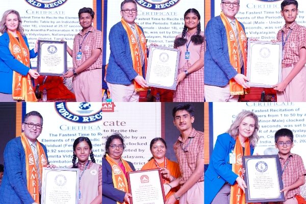 From Chemistry to Culture: Amrita Vidyalayam Students Rewrite the Record Books