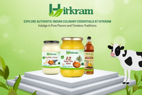 Hitkram ,A2 Desi Cow Ghee: Rediscover the True Taste of India with Authentic Culinary Essentials.