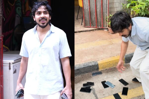 Why Is Adarsh Gourav carrying so many unreleased POVA Curve phones?