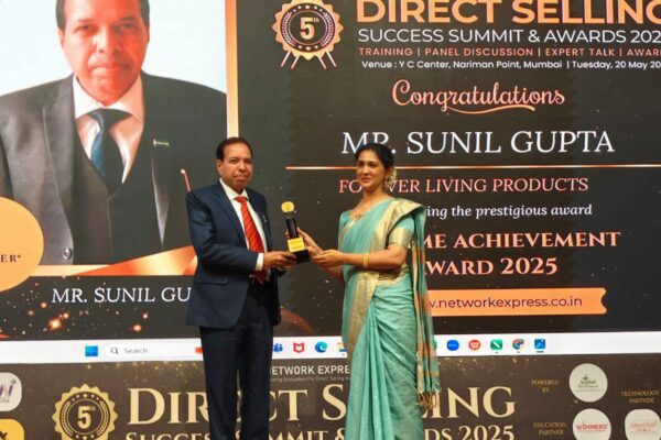 International Business Coach Sunil Gupta Receives the Highest Award in Direct Selling
