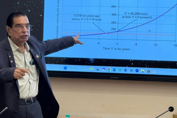 Cosmo-scientist Baldevkrishan Sharma’s book Natural Universe Expansion launched in Mumbai