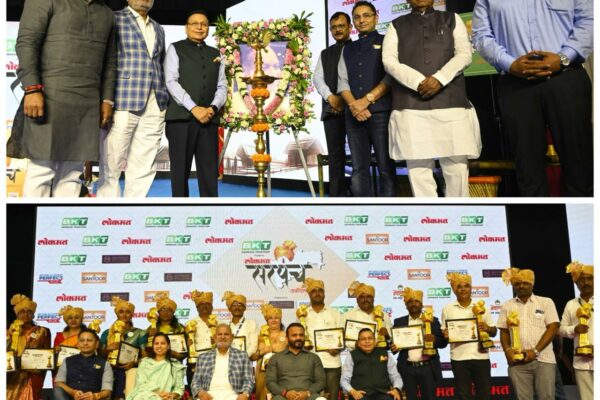 Hon’ble Rural Development Minister Shri Jaykumar Gore announces ₹5 Cr reward ‘Samruddhi Gram Yojana’ at Lokmat Sarpanch Awards 2025