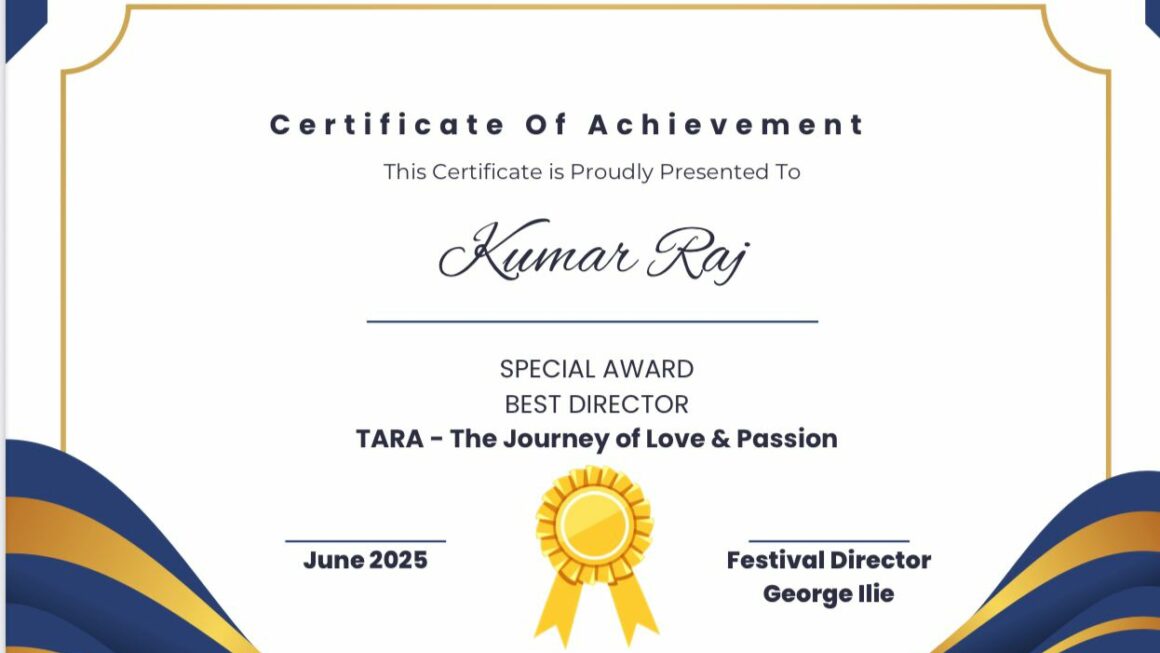 Kumar Raj Wins Best Director at Cinematic European Film Festival 2025 for Ameena and Tara