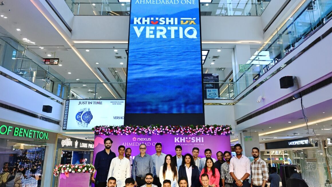 Khushi Advertising Partners with Nexus Ahmedabad One Mall to Launch VERTIQ, One of Ahmedabad’s largest Vertical Digital Screens