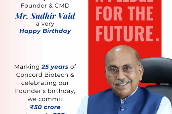 Concord Biotech Pledges ₹50 Crore to CSR as it marks 25 Years