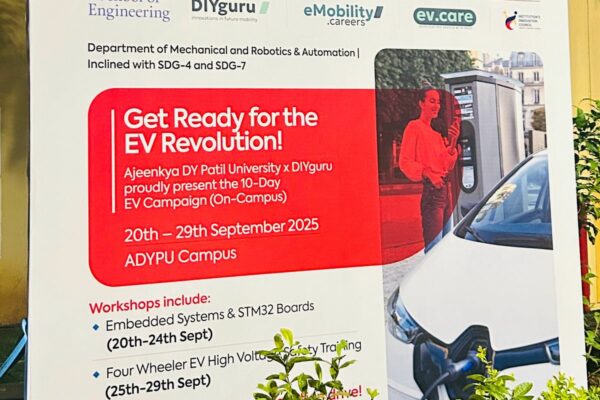 India’s First High Voltage EV Safety Training to be Hosted at ADYPU, Pune from 25th–29th September 2025