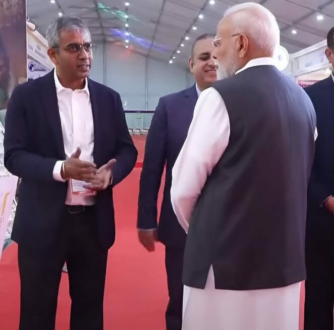 Prime Minister Narendra Modi Endorses Business on Wheels Innovation, visits and interacts with Noida based company: Azimuth Business on Wheels at the recently held UP International Trade Show 2025.